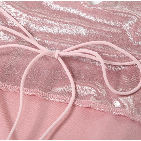 Sexy Sequin Ruffle Mini Sling Dress for Women Chic Street Party Outfit